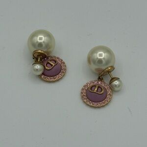 Dior Pearl and Lavender Earrings